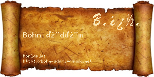 Bohn Ádám névjegykártya